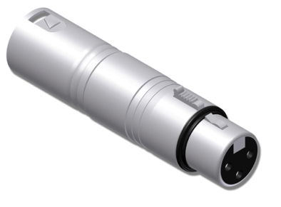 Ficha Adaptadora Canon/XLR Fêmea 3P - 5P Macho (imagem para) Ficha Adaptadora Canon/XLR Fêmea 3P - 5P Macho