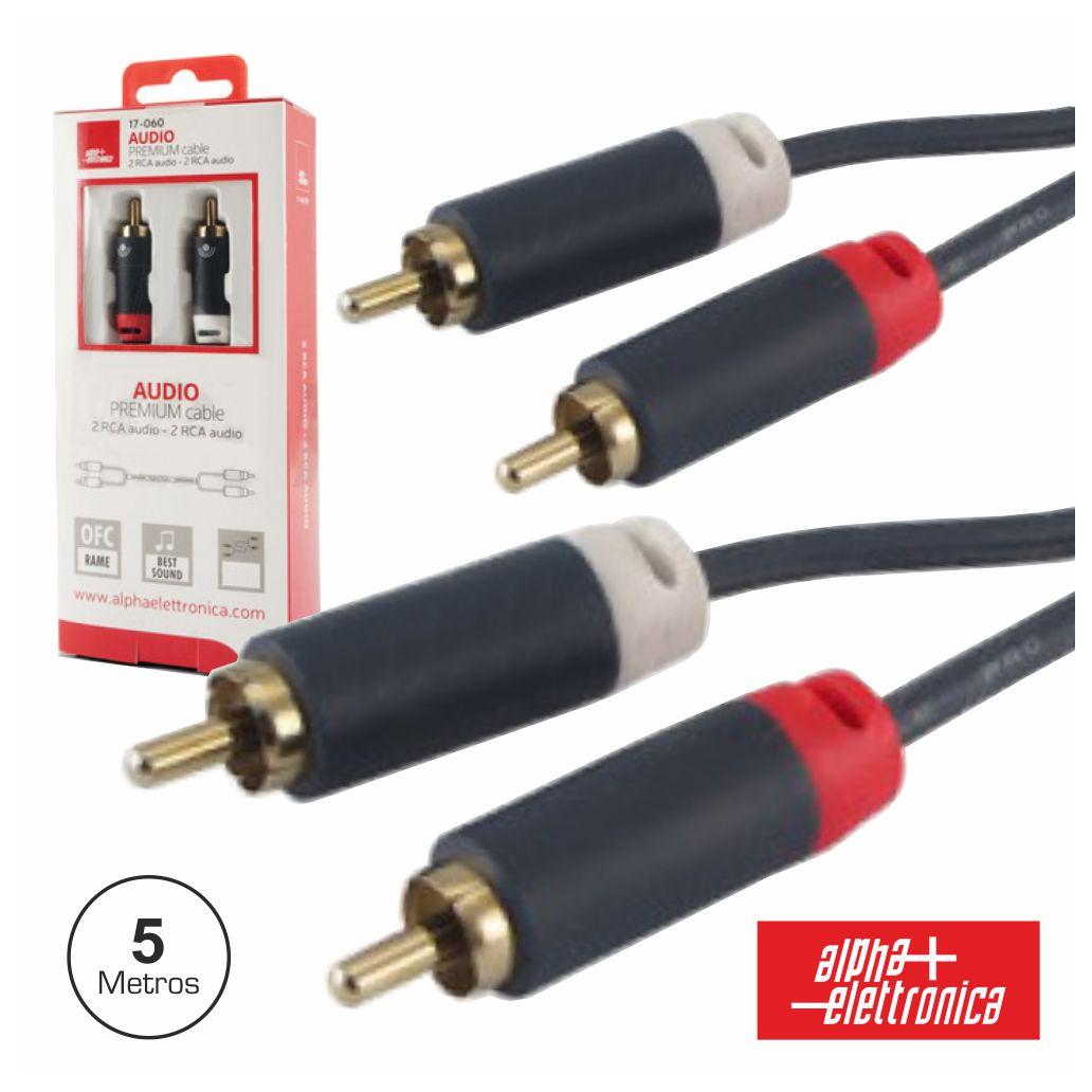 Cabo 3x RCA macho p/ 3x RCA macho - 2.5m (imagem para) Cabo 3x RCA macho p/ 3x RCA macho - 2.5m
