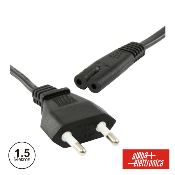 Cabo Alimentação AC Plano / TIPO 8 IEC C7 1.8M (imagem para) Cabo Alimentação AC Plano / TIPO 8 IEC C7 1.8M