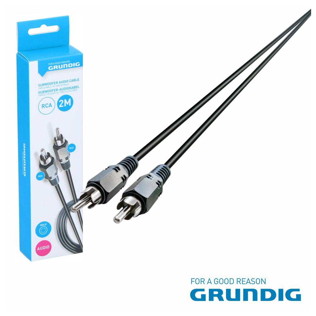 Cabo 1-Rca Macho / 1-Rca Macho 2m GRUNDIG (imagem para) Cabo 1-Rca Macho / 1-Rca Macho 2m GRUNDIG