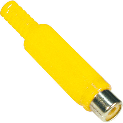 Ficha RCA Fêmea Plastico - Amarela (imagem para) Ficha RCA Fêmea Plastico - Amarela