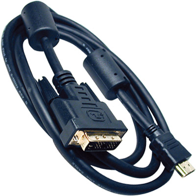 Cabo HDMI Macho - DVI Macho 19 pinos c/ filtro - 1,5mt (imagem para) Cabo HDMI Macho - DVI Macho 19 pinos c/ filtro - 1,5mt