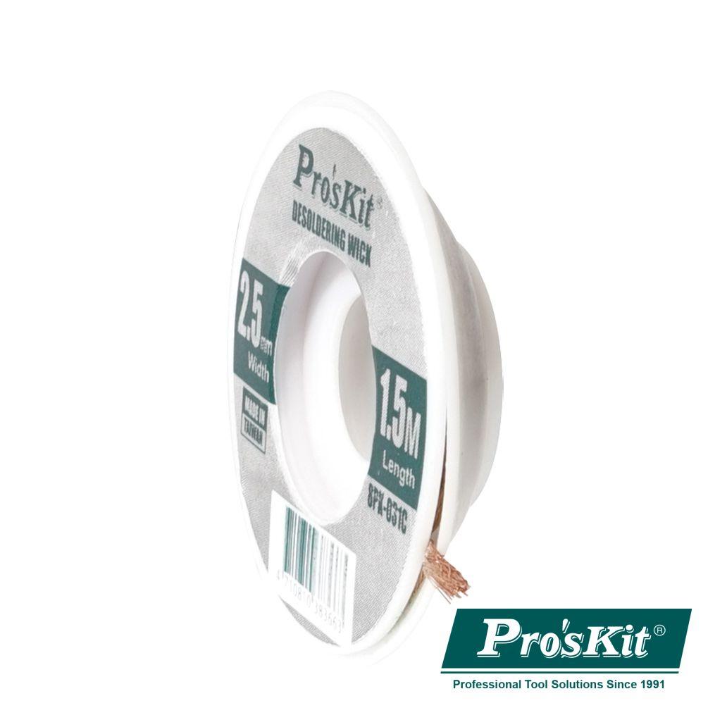 MALHA DESSOLDADORA 2.5MM 1.5M PROSKIT (imagem para) MALHA DESSOLDADORA 2.5MM 1.5M PROSKIT