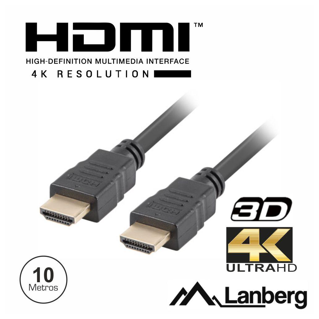 Cabo HDMI Dourado Macho / Macho 1.4 4K 10m LANBERG (imagem para) Cabo HDMI Dourado Macho / Macho 1.4 4K 10m LANBERG