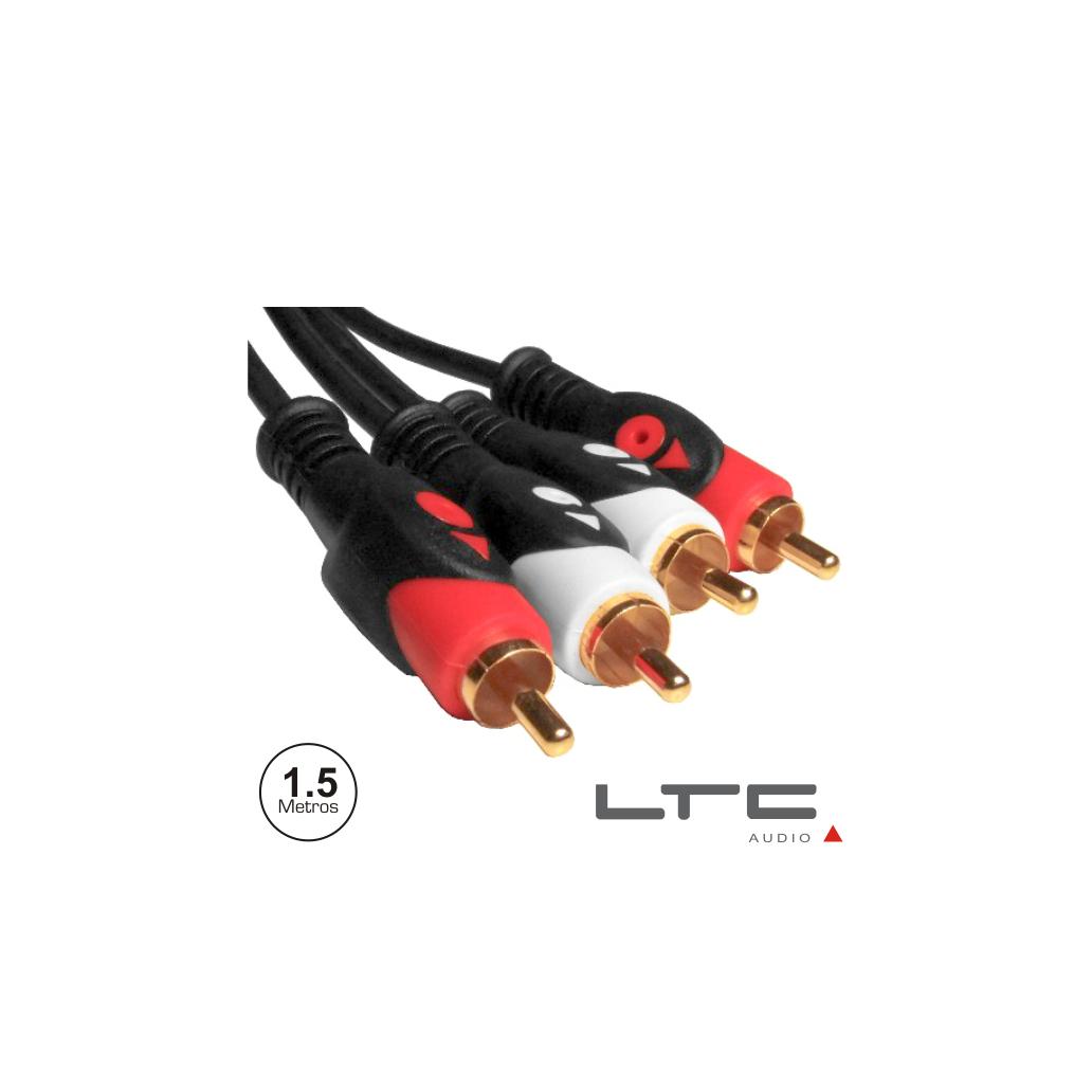 Cabo 2-Rca Macho / 2-Rca Macho Dourado 1.5m Ltc (imagem para) Cabo 2-Rca Macho / 2-Rca Macho Dourado 1.5m Ltc