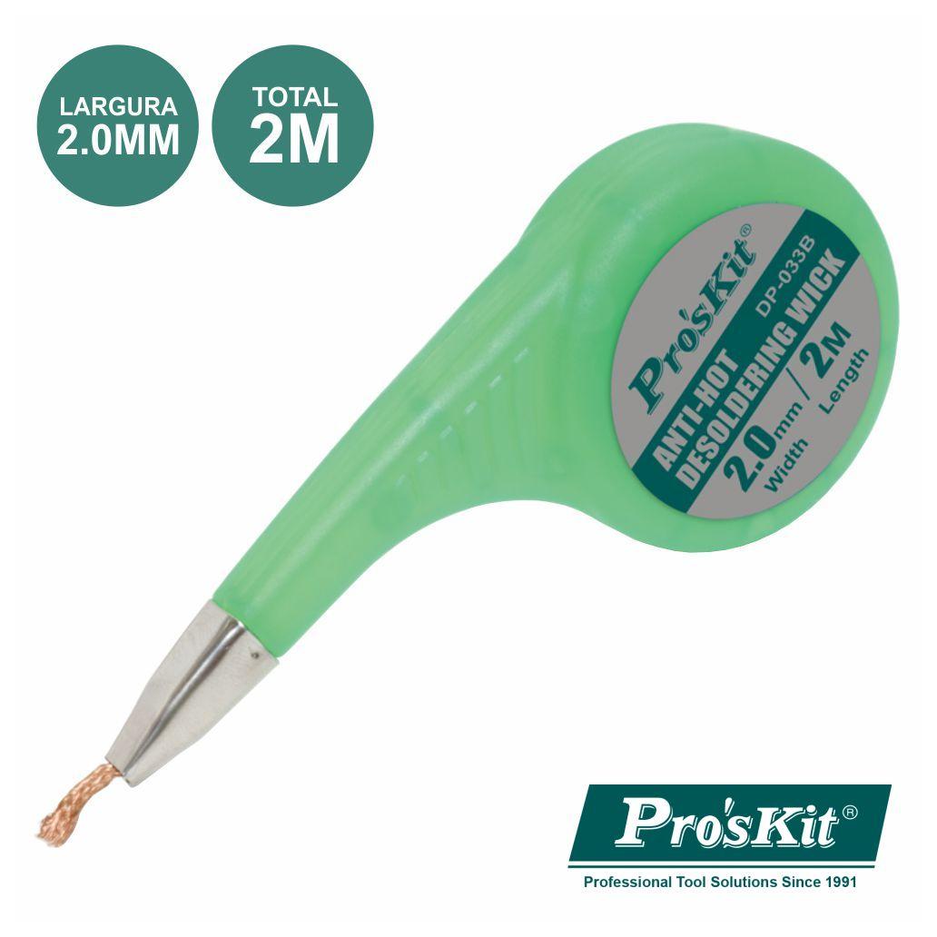 MALHA DESSOLDADORA 2MM 2M PROSKIT (imagem para) MALHA DESSOLDADORA 2MM 2M PROSKIT