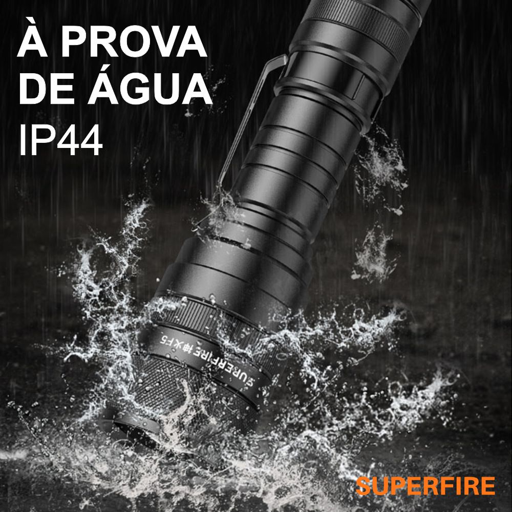 LANTERNA 10W 900LM ZOOM IP43 SUPERFIRE (imagem para) LANTERNA 10W 900LM ZOOM IP43 SUPERFIRE