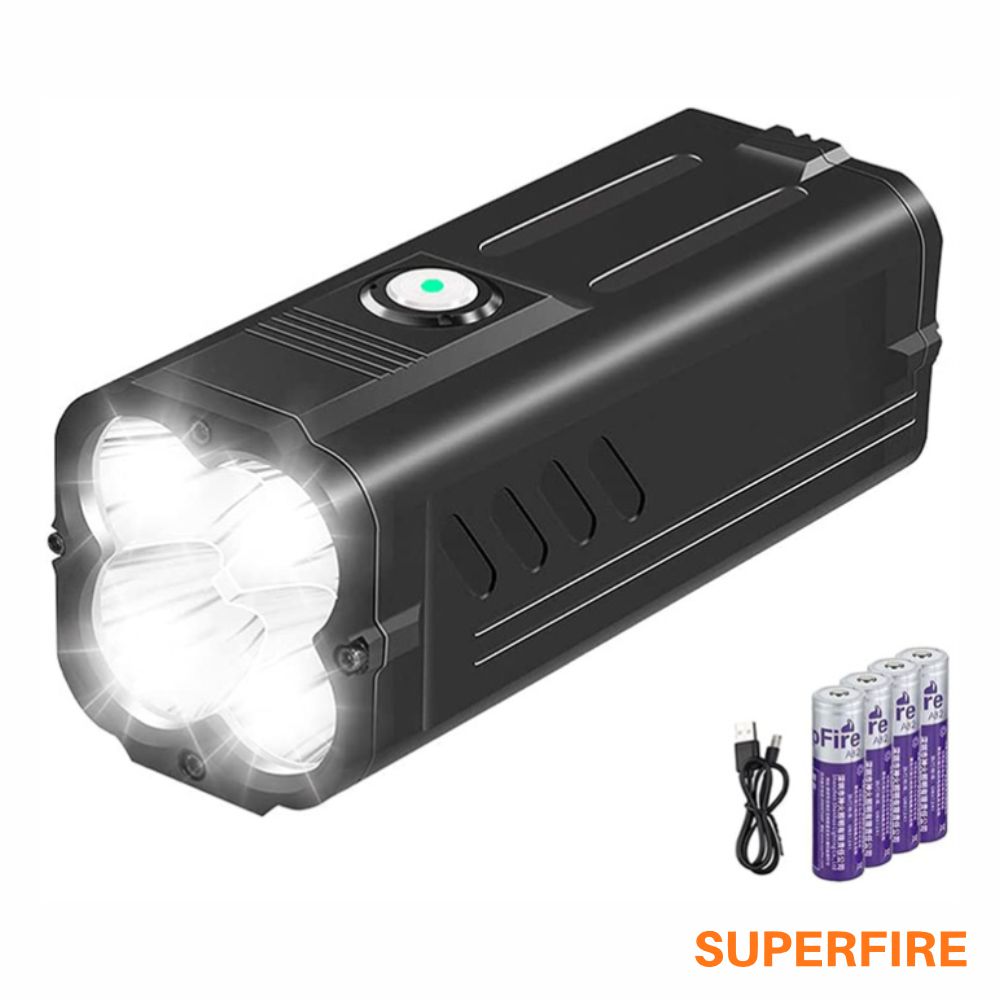 LANTERNA 4X18W 6000LM IP44 SUPERFIRE (imagem para) LANTERNA 4X18W 6000LM IP44 SUPERFIRE