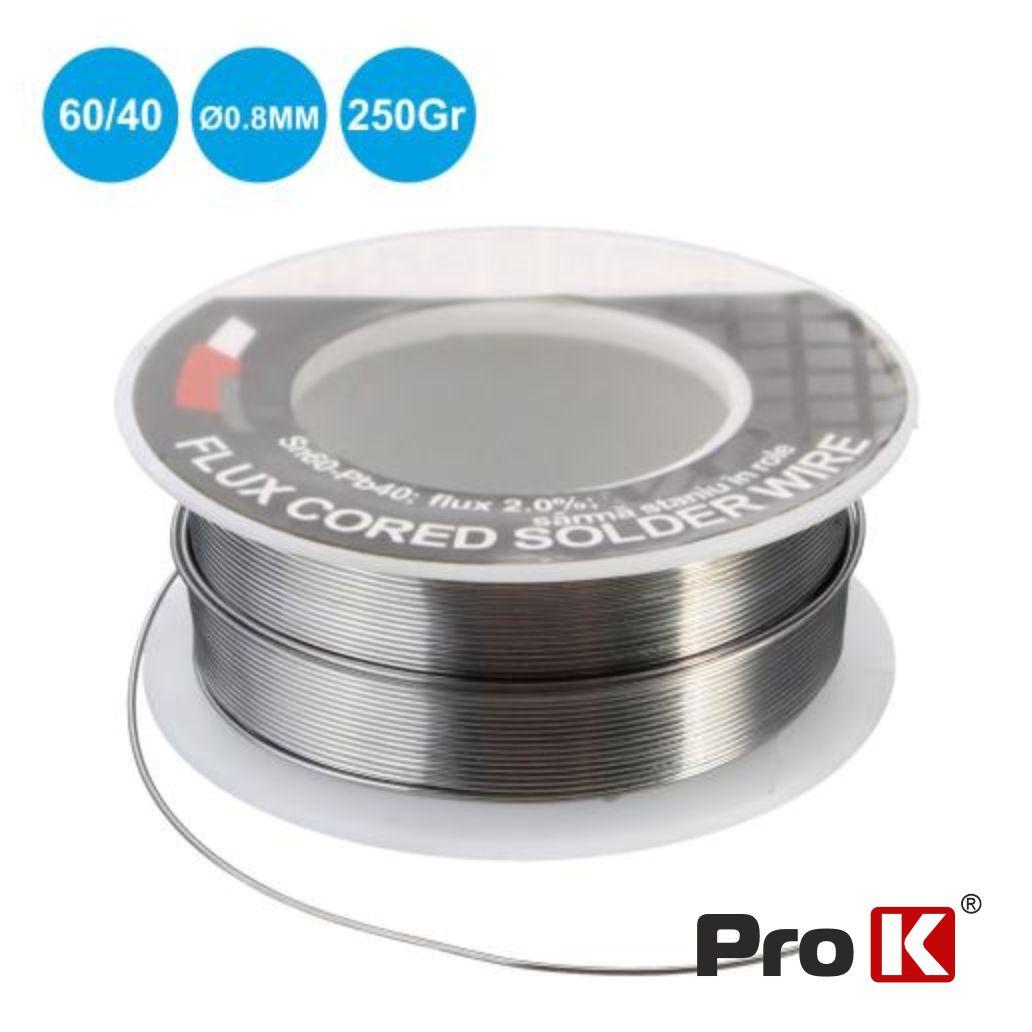 Solda 0.8mm 60/40 250g PROK (imagem para) Solda 0.8mm 60/40 250g PROK