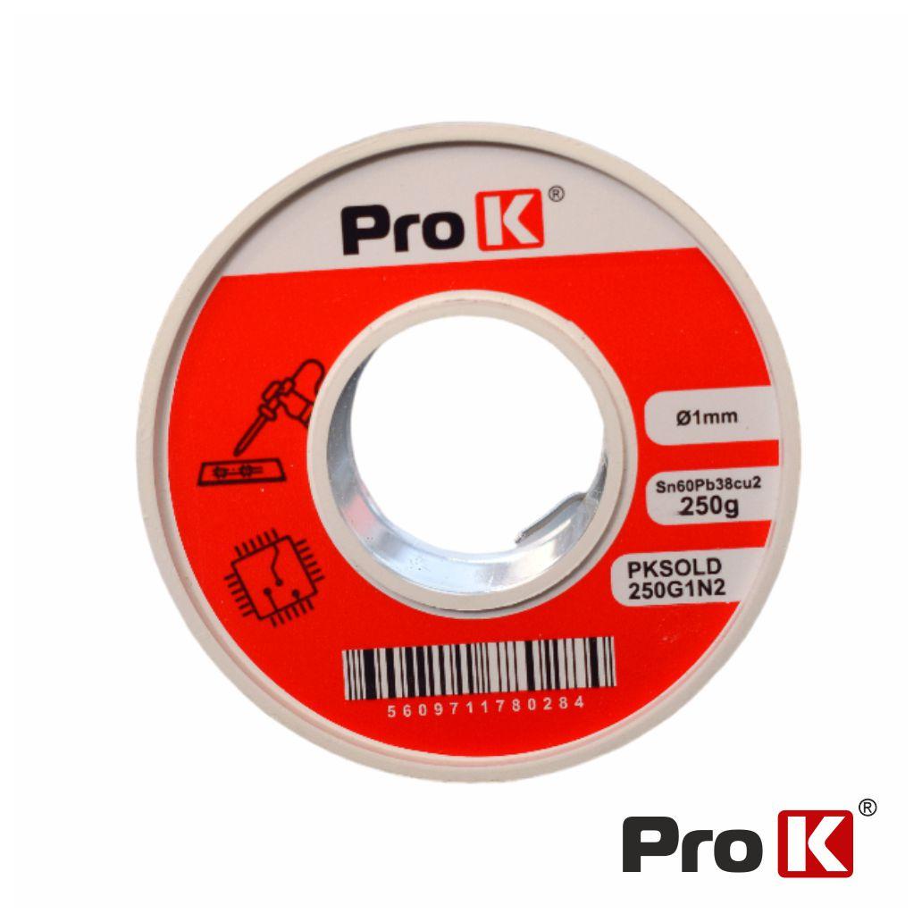 Solda 1mm Sn60Pb38Cu2 250g PROK (imagem para) Solda 1mm Sn60Pb38Cu2 250g PROK