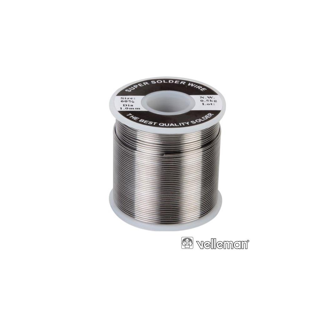Solda 1mm 60/40 500g VELLEMAN (imagem para) Solda 1mm 60/40 500g VELLEMAN